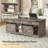 47.2" Farmhouse Coffee Table with Sliding Barn Doors & Storage-114220600
