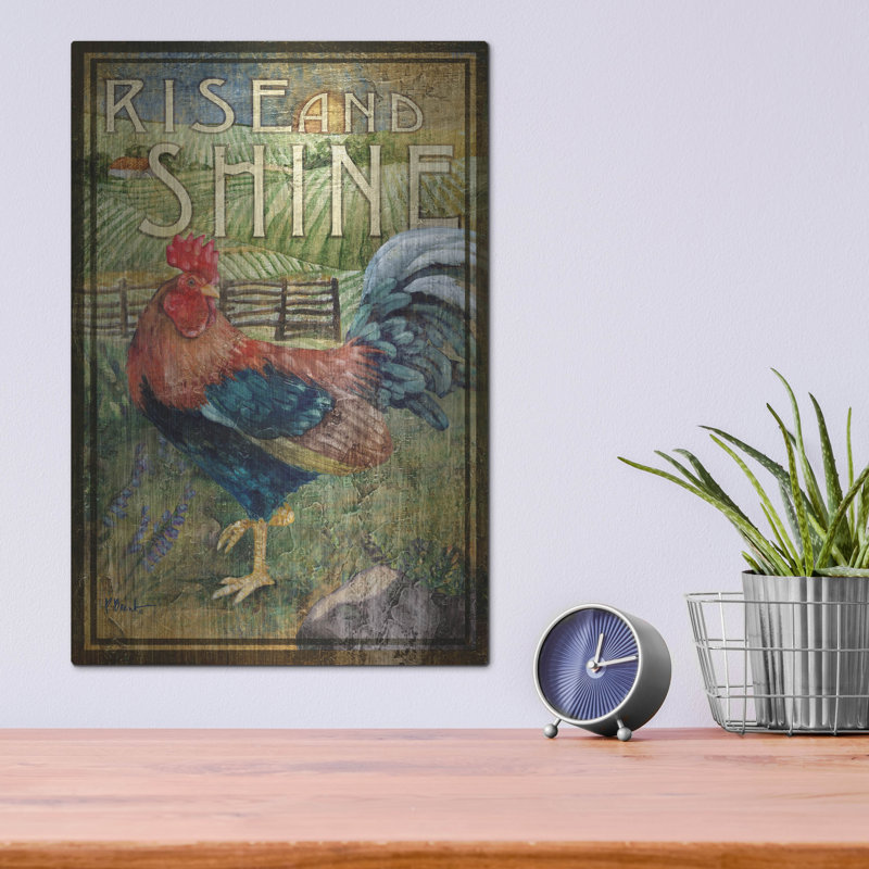 «Rooster Signs II» par Paul Brent, art mural en métal, 24 po x 36 po, H 16 po x l 12 po