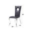 Ensemble de 2 chaises d'appoint en cuir synthétique noir Cyren et acier inoxydable