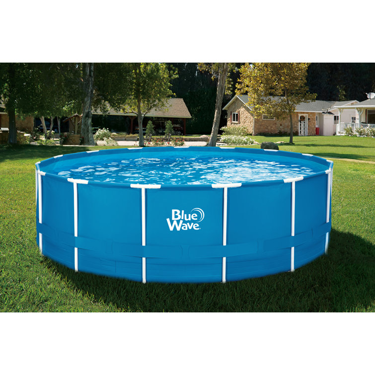 Blue Wave Laguna Round Metal Frame Swimming Pool Package & Reviews