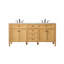 Rivers 72'' Double Bathroom Vanity with Marble Top-589782131