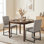 Bralan Set of 2 Upholstered Dining Chairs with Black Metal Frame