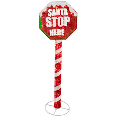60 in. Stop Sign Decoration with LED Lights