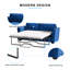 Causeuse-lit en velours escamotable avec matelas en mousse viscoélastique de 77 po Latitude Run-1233173577-1233173578