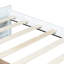 Lit simple avec 2 tiroirs, bois d'hévéa massif, blanc, conception à tiroirs peu encombrants, bois de sommeil confortable, fabrication coulissante en blanc-460886190
