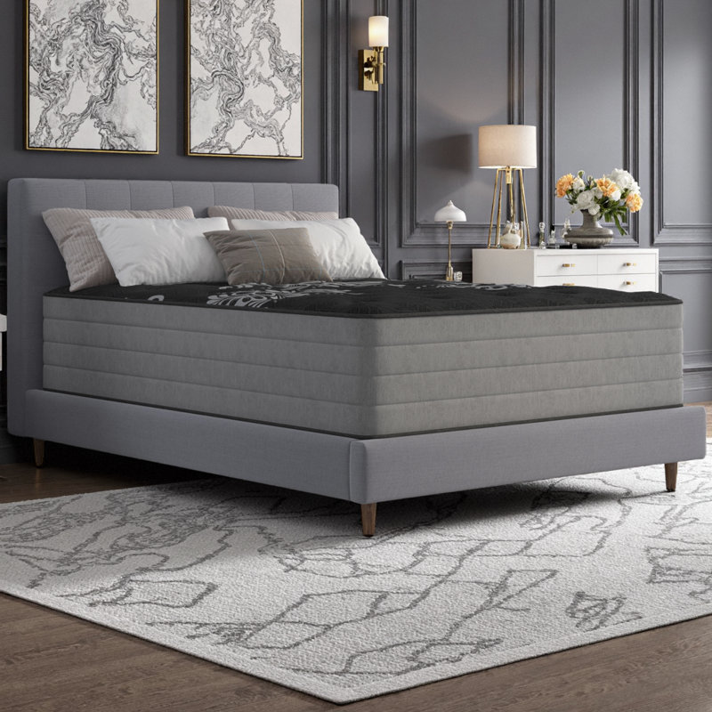 14" Heavy Duty Cooling Mattress - Firm/Medium Plush Quilted with Infused Copper Gel Layer & Reinforced Coils for Cool, Undisturbed Sleep | Twin to King Sizes | Made in USA