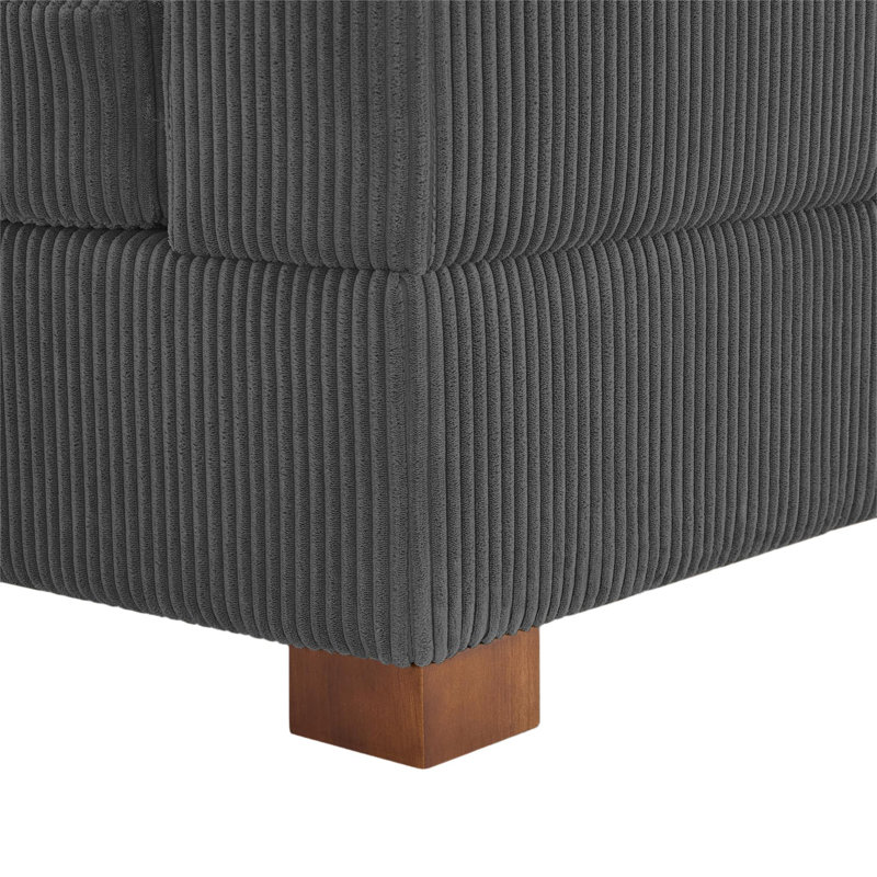 Yalisa Upholstered Armchair, Gray Corduroy