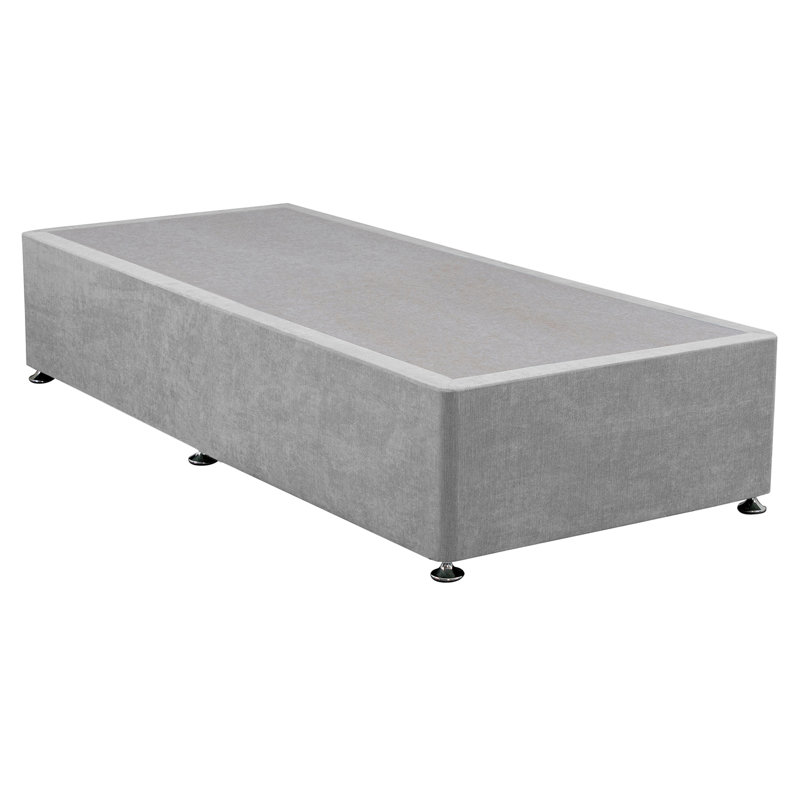 Kalsum Divan Bed Base, Casino SIlver, Single (3'), Non Storage Divan Base