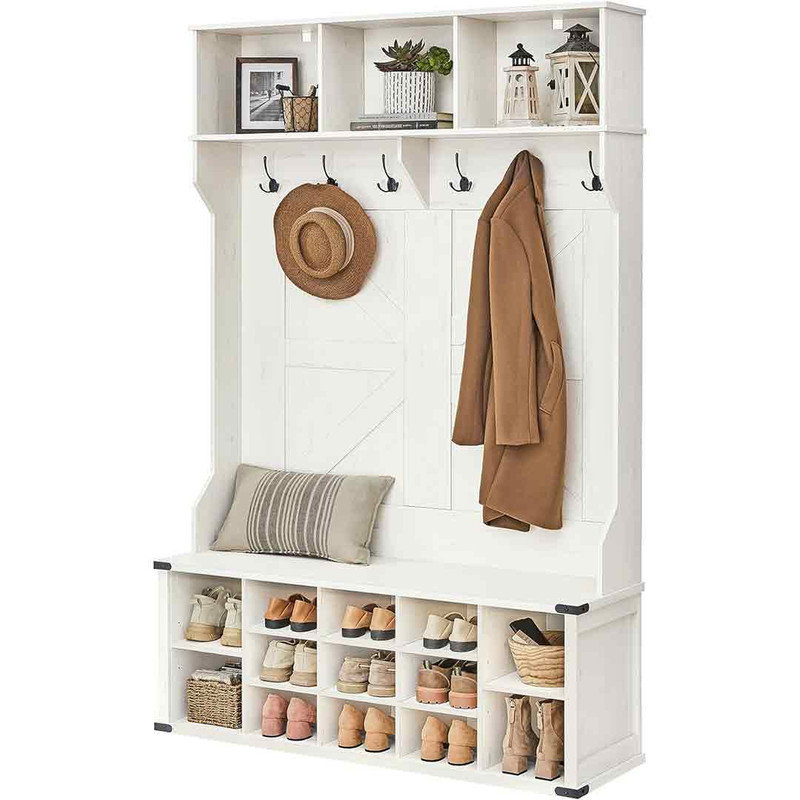 Hall Tree, Rustic White