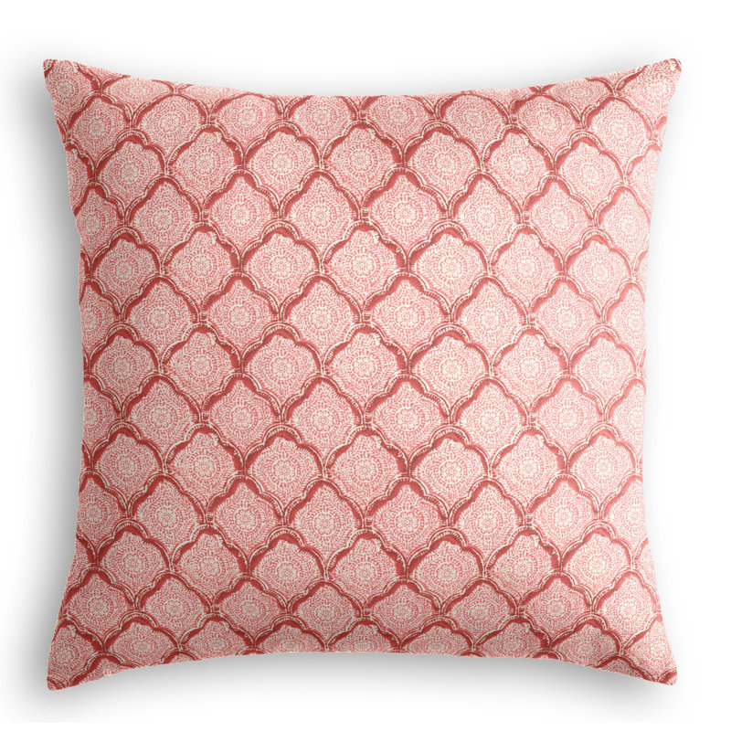 Sanganer Square Pillow Cover & Insert, 16" x 16", Gray