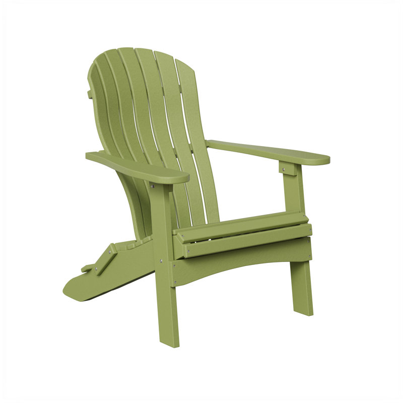 Berlin Gardens Contour Folding Adirondack Chair, Kiwi Green