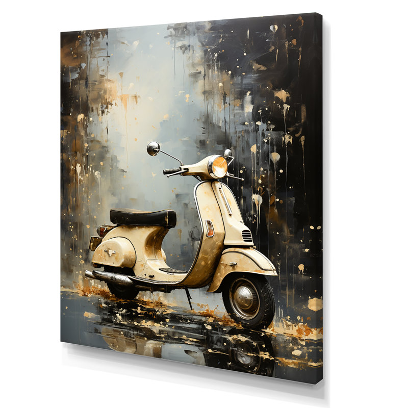 Scooter Escape IV sur impression sur toile, H 40 po x l 30 po x P 1,5 po, Toile tendue