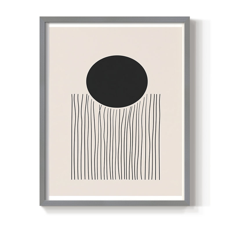 «Abstract Abstract», reproduction encadrée - prêt à accrocher, Gris, H 20 po x l 16 po