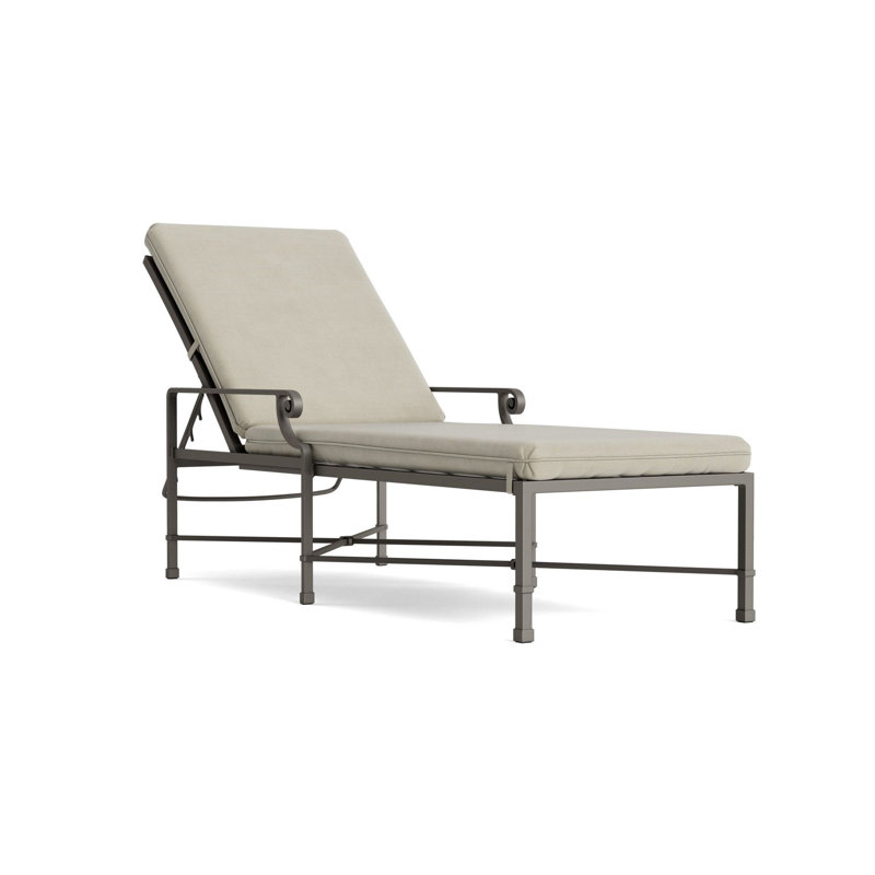 Venetian Outdoor Chaise Lounge, Mica, Fusion Natural