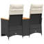  Canapé de jardin inclinable noir, blanc crème-1614403162-1614403167