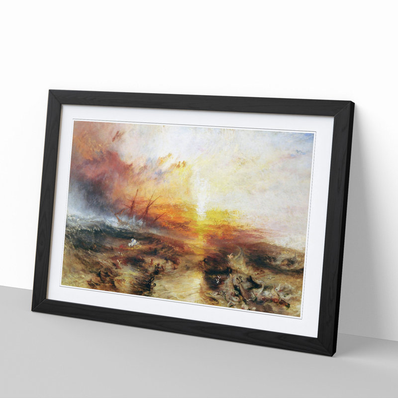 Typhoon Coming by Joseph Mallord William Turner - Picture Frame Painting, Black Framed, 48cm H x 65cm W x 2cm D