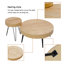 Ensemble de 2 tables basses gigognes en bois naturel Farmhouse