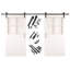 Portes de grange en verre givré non assemblées et finies avec trousse de quincaillerie d'installation non encastrée Homacer de 30 po x 80 po Homacer-126675886
