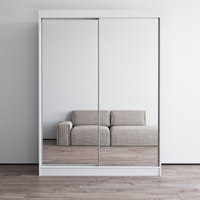 Jelinek 59" Armoire with Adjustable Shelves, Hanging Rod