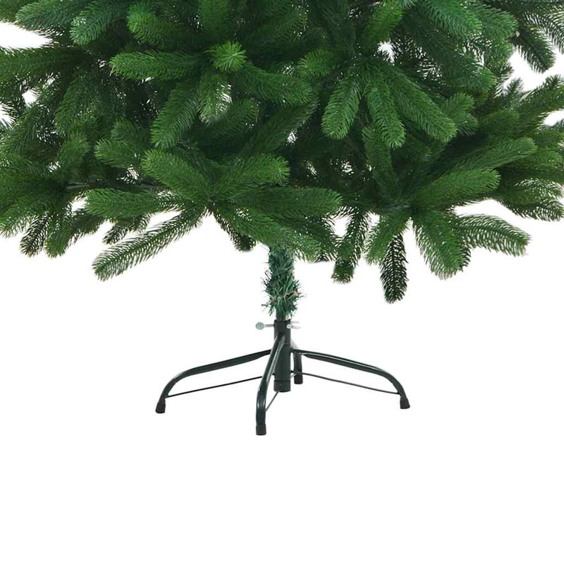 Arbre de Noël artificiel avec lumières, 59.1", Blanc, avec 61 boules blanches / grises