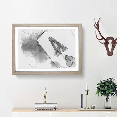 The Ace of Spades in Abstract - Picture Frame Graphic Art Print