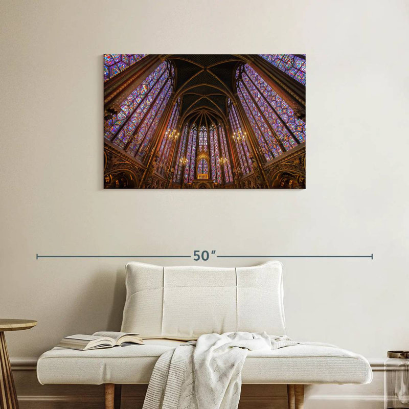 Lilie Inside Sainte Chapelle, 24" H x 36" W