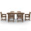 Ensemble de salle à manger rectangulaire d'extérieur résistant aux intempéries L 66,9 "L 66,9" Reata-560812729