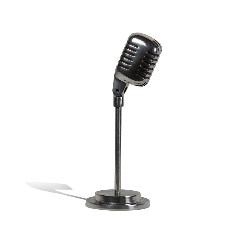 Microphone en aluminium coulé sable sur pied