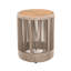 Table d'appoint en bois avec détails en corde pour l'extérieur - Balcon de patio, 15 pouces, de diamètre, de chevet convenable
