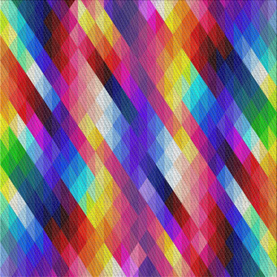 Tapis bleu/rouge/jaune à motifs