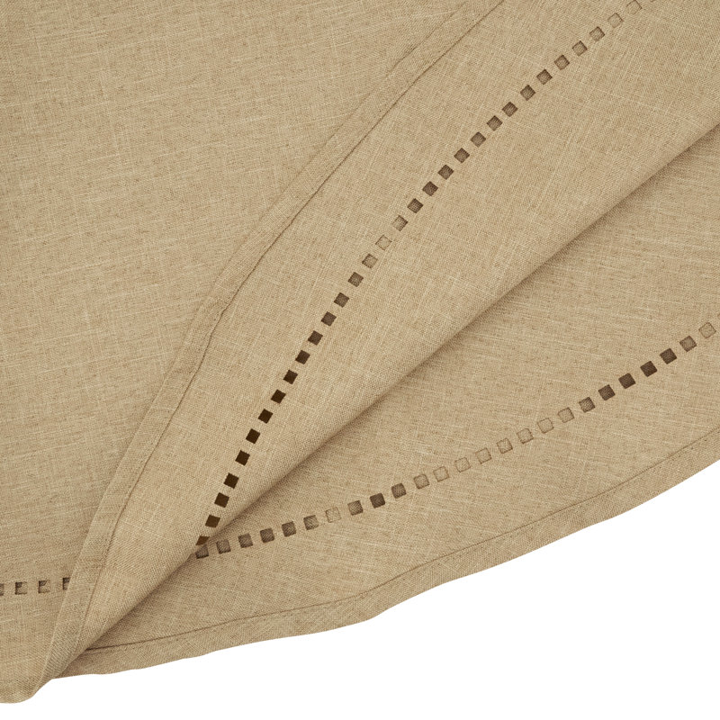 Solid Textured Tablecloth with Clean Drape, Minimal Decorative Edge, and Versatile Styling for Dining and Entertaining, 60"