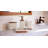 Leather bathroom accessory set