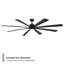 Ventilateur de plafond intelligent à 8 pales avec télécommande incluse, fonctionne avec Alexa et l'application iOS / Android-1935090381-1932436836-1880958984