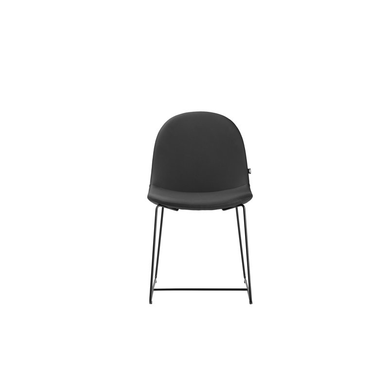 Chaise d'appoint rembourrée Surf en noir