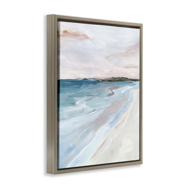 Cadre flottant Faded Coastal Serenity, design par Ian C., Cadre flottant orme Montalcino, H 21 po x l 17 po