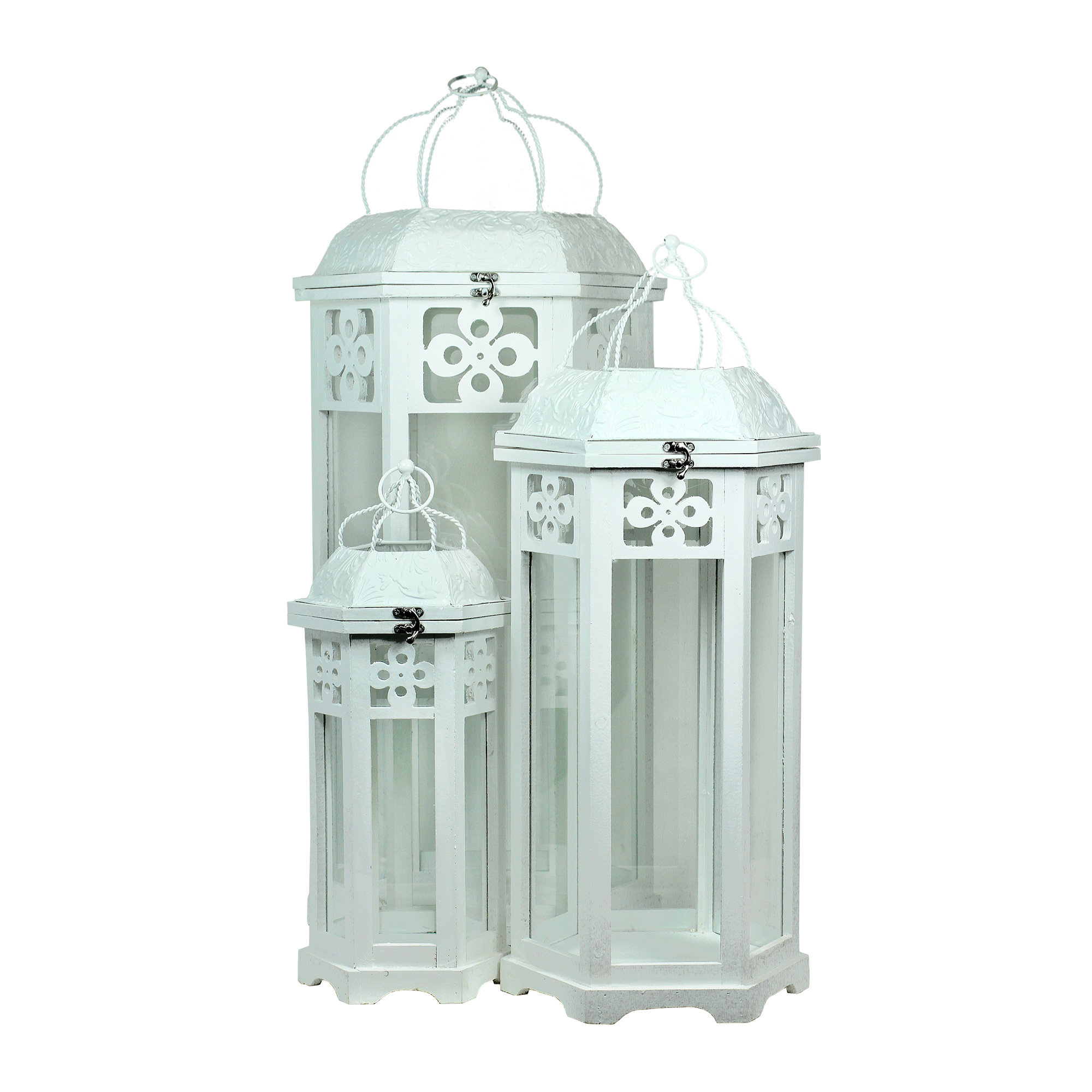 One Allium Way 3 Piece Wood Lantern Set - Wayfair Canada