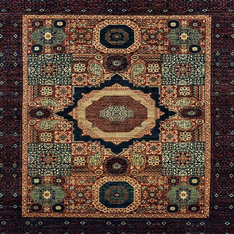 Tapis abstrait moderne 2336, Carré 3 pi