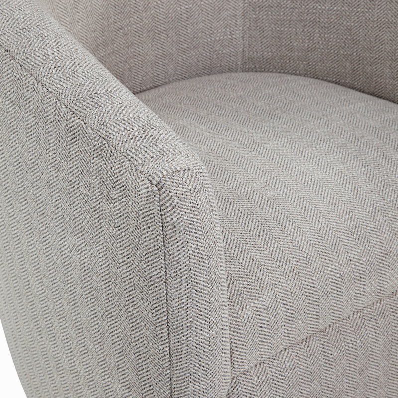 Fauteuil demi-tonneau pivotant Lainey, Beige