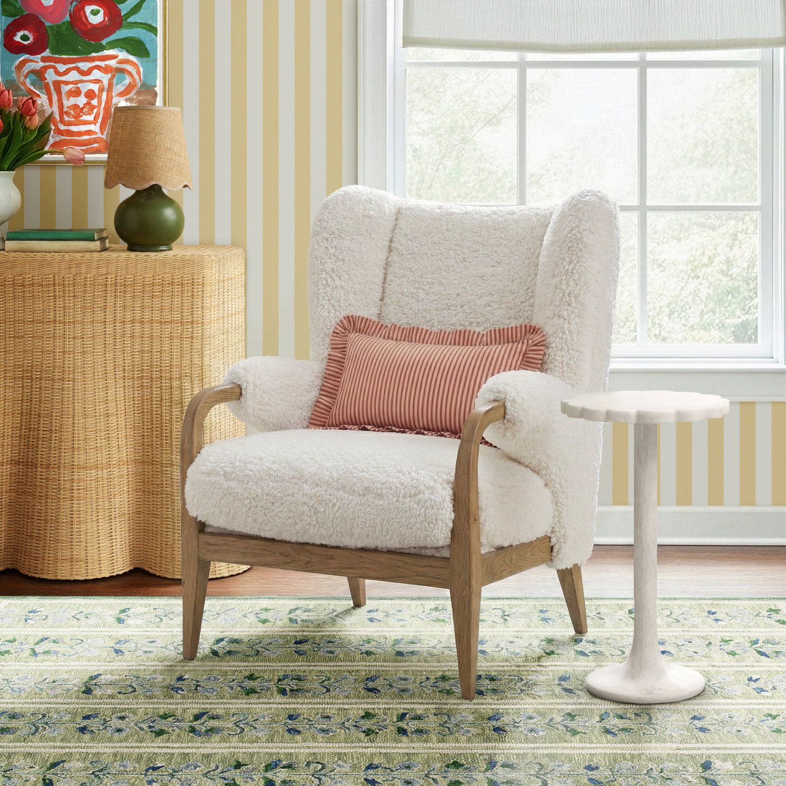 Sedoni Chair, White Teddy