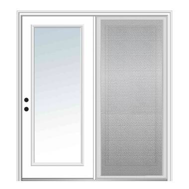 Verona Home Design Full Lite Clear Glass Primed Fiberglass Smooth Prehung  Front Entry Door