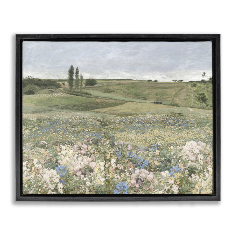 Cadre flottant Charmant Meadow View, conçu par Amber Sterling, H 17 po x l 21 po, Cadre flottant noir de jais