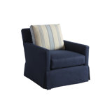 Barclay Butera Upholstery Slipcovered Swivel Armchair