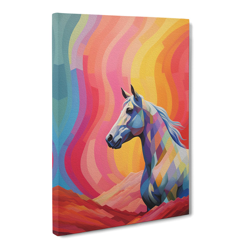 Horse Colour Field Art No.2 - No Frame Print, 76cm H x 50cm W x 3cm D