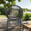 Ensemble de chaises de patio noir durable, osier et fer, ensemble d'extérieur moderne