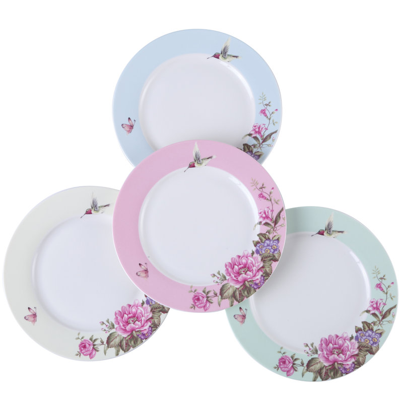 Aleta 4 Piece Bone China Side Plate Set