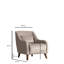 Élégant fauteuil à oreilles, tissu gris clair, 28,3 po x 31,9 po x 28,3 po | Structure durable en bois de hêtre et en carton, 100% polyester, nettoyage à sec | Coussin en mousse confortable, parfait pour le salon et le coin lecture-636970285