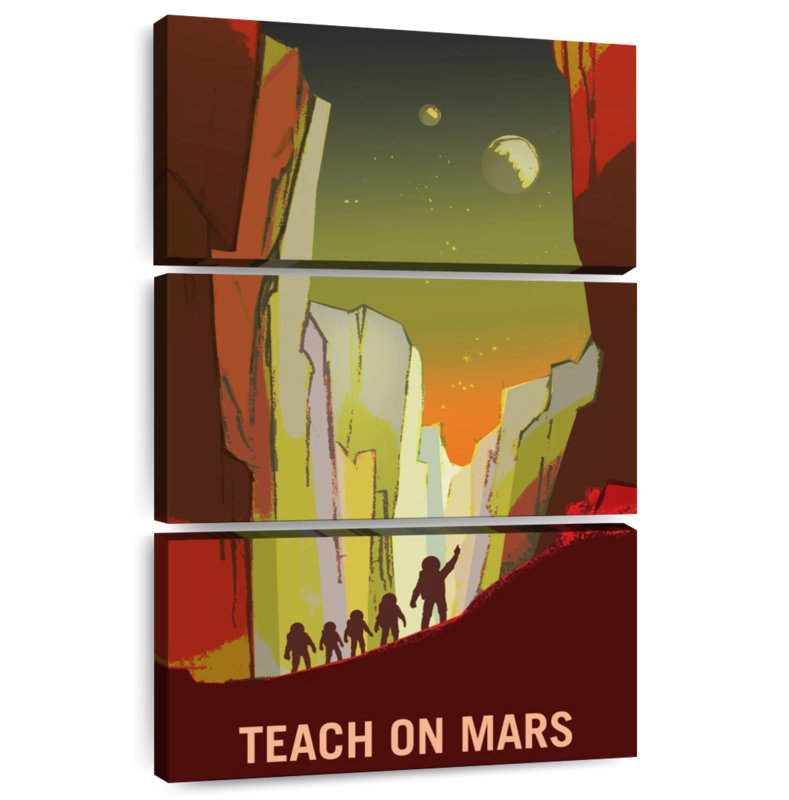 Oberle Mars Explorers Wanted Poster III, 57" H x 36" W
