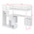 Loft Bed With Desk And Storage Stairs, Drawers And LED Light Space-152297702-152297703