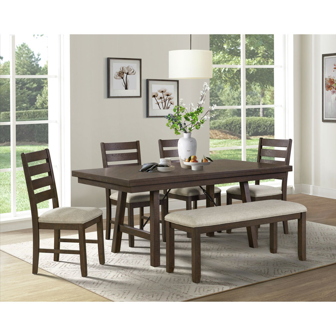 Schunemunk 6 - Person Four Leg Dining Set Gracie Oaks