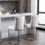 26 tabourets de bar à hauteur de comptoir de 26 po, de 2, dossier en velours moderne et garniture de rivets, pieds en métal chromé, tabourets de style îlot de cuisine beige et 2 tabourets de garniture. Base solide. Coussin à ressorts. Beige. Convient à la maison-771784492